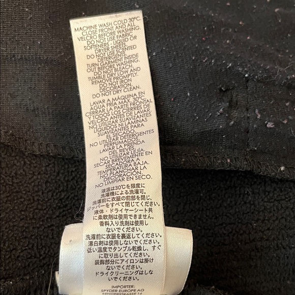 Spyder Black Jacket with Neon Pink Zipper - Picture 10 of 10